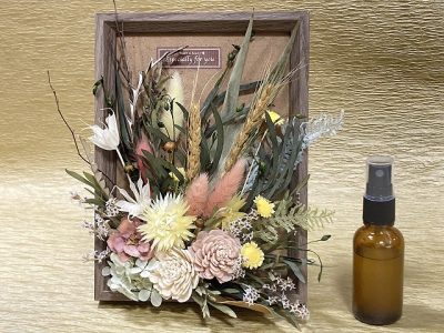2026/2/10 フレグランスドライフラワーのフレーム飾り